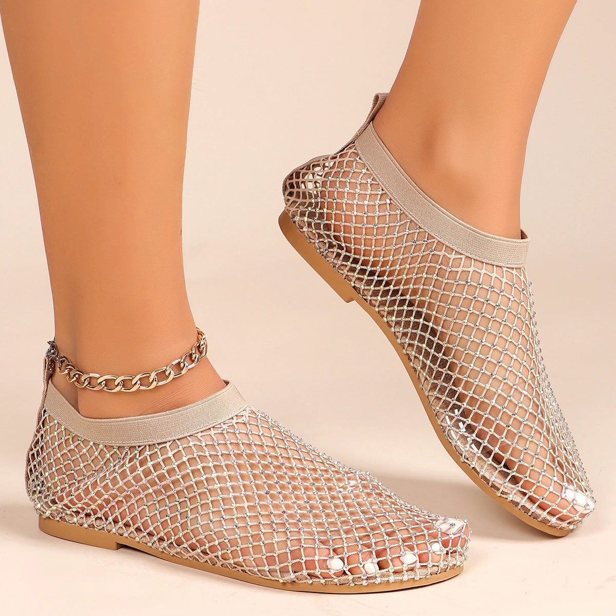 New Women's Luxury Brand Round Toe Flat Bottom Sandals Summer