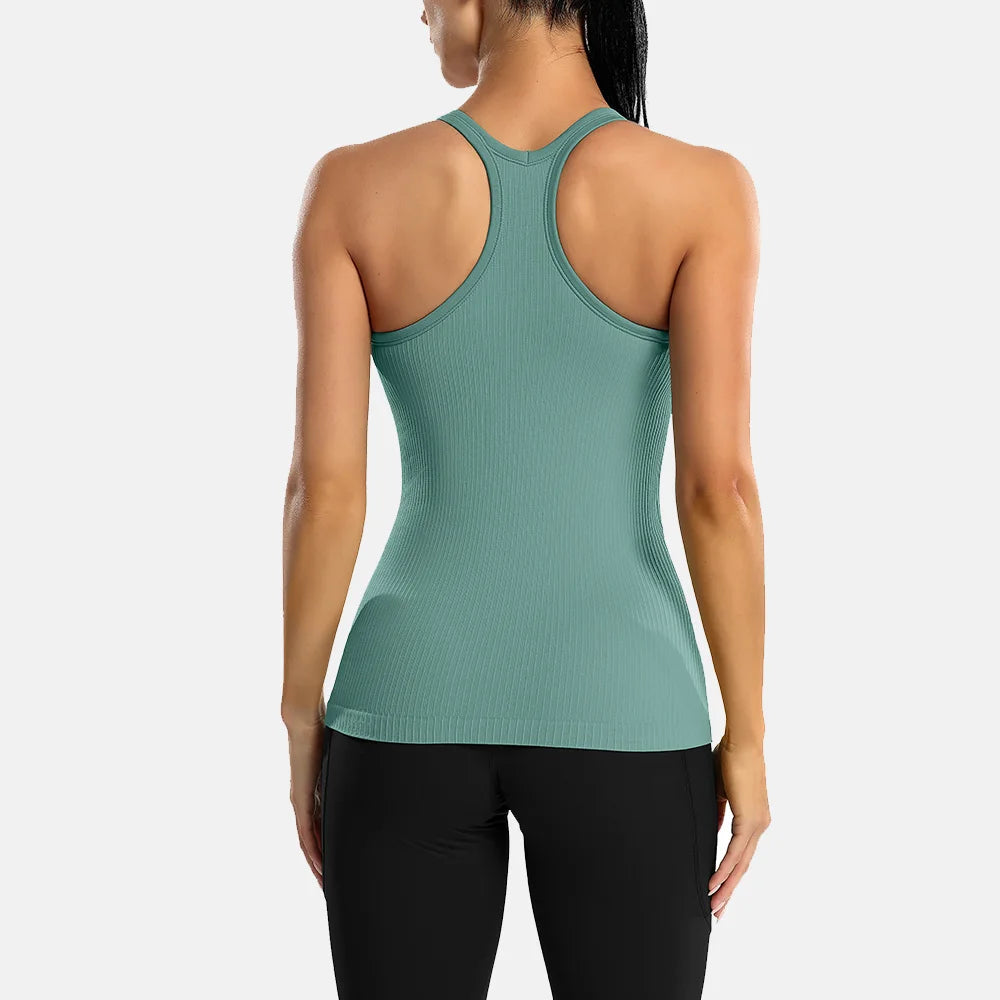 Attraco Women’s Racerback Tank Top with Built-in Shelf Bra
