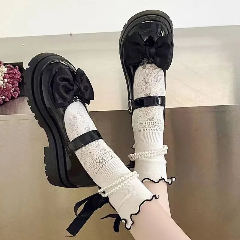 Women's Casual Shoes New Kawaii Pearl Chain Mary Jane