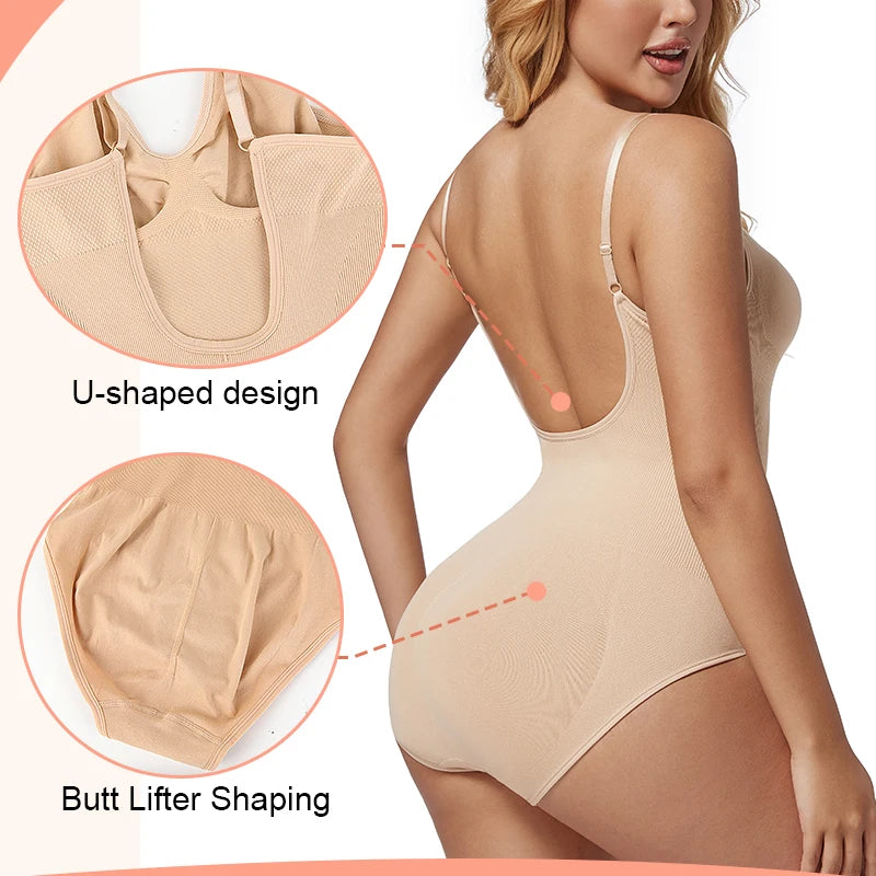 Low Back Seamless Bodysuit – Tummy Control Shapewear