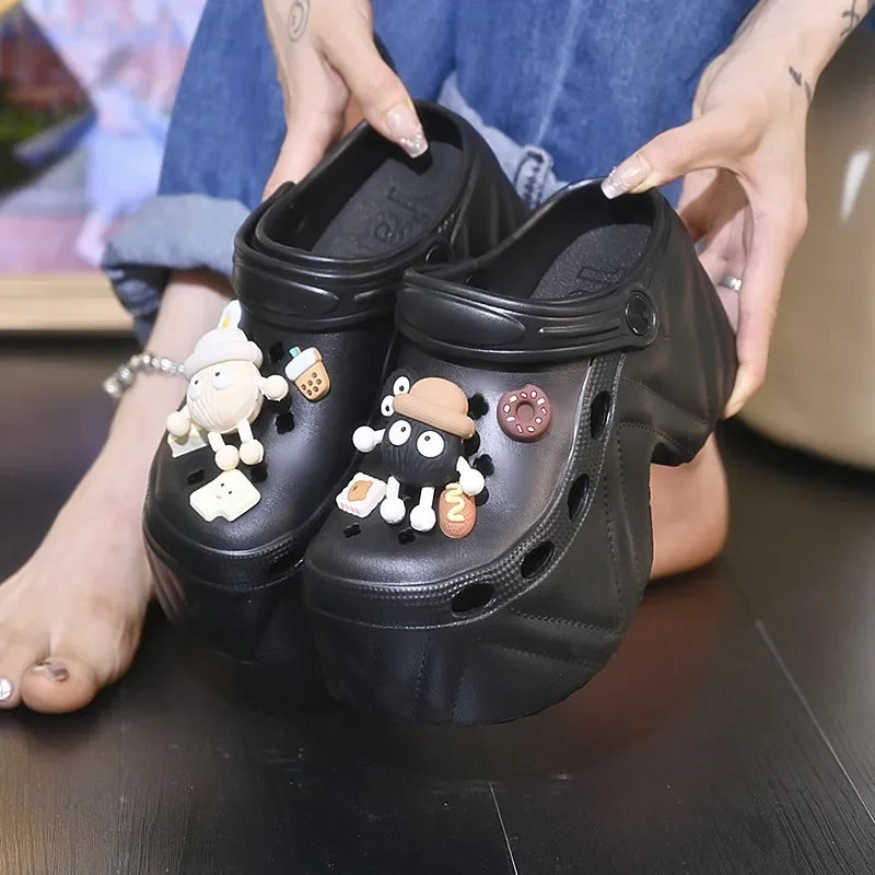 Women Slippers 7CM High Platform Garden Fashion