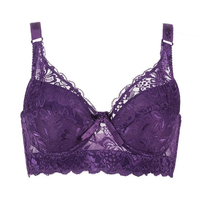 Lace Full-Cup Underwire Bra – Plus Size Adjustable  Bra