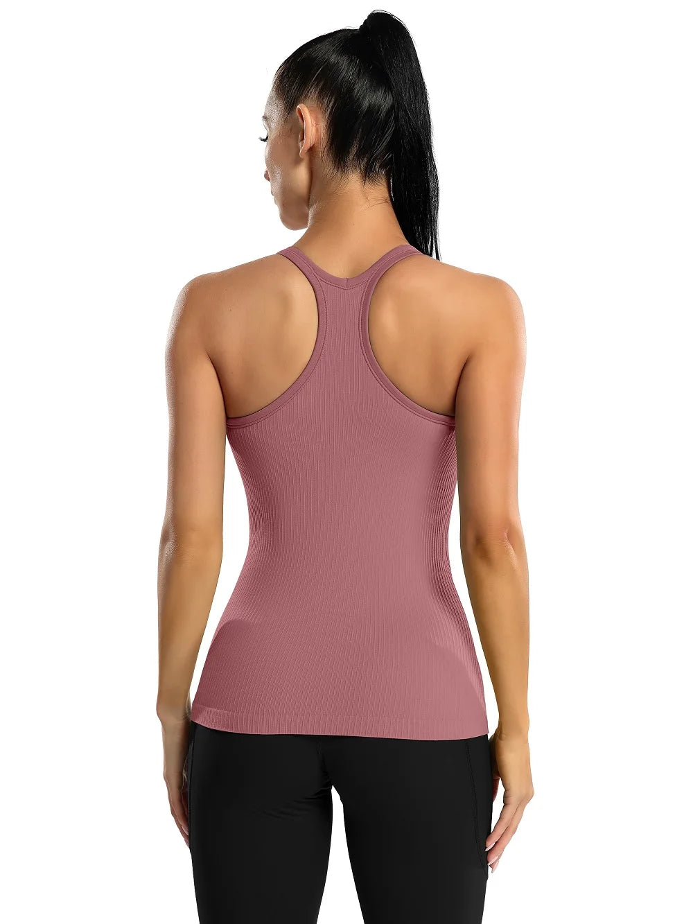 Attraco Women’s Racerback Tank Top with Built-in Shelf Bra