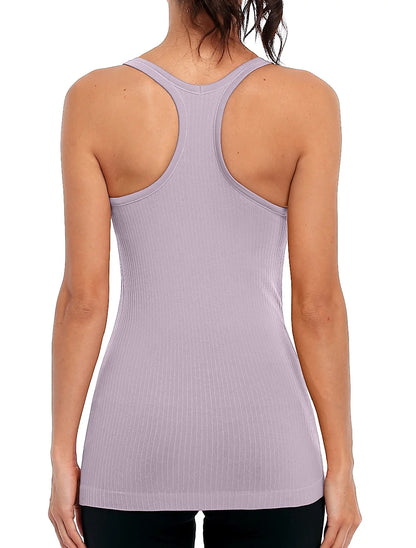 Attraco Women’s Racerback Tank Top with Built-in Shelf Bra