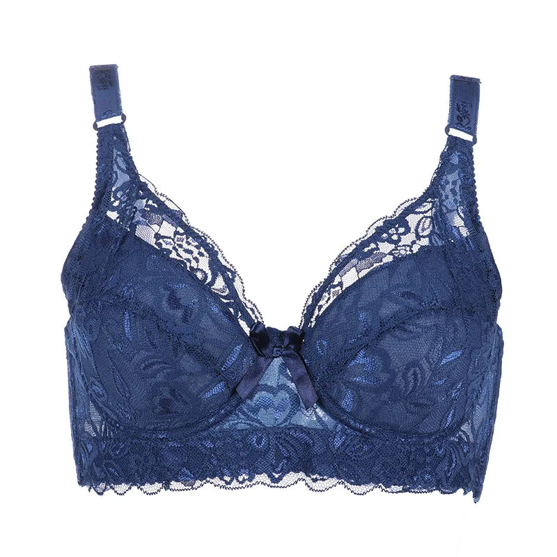 Lace Full-Cup Underwire Bra – Plus Size Adjustable  Bra