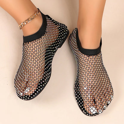 New Women's Luxury Brand Round Toe Flat Bottom Sandals Summer