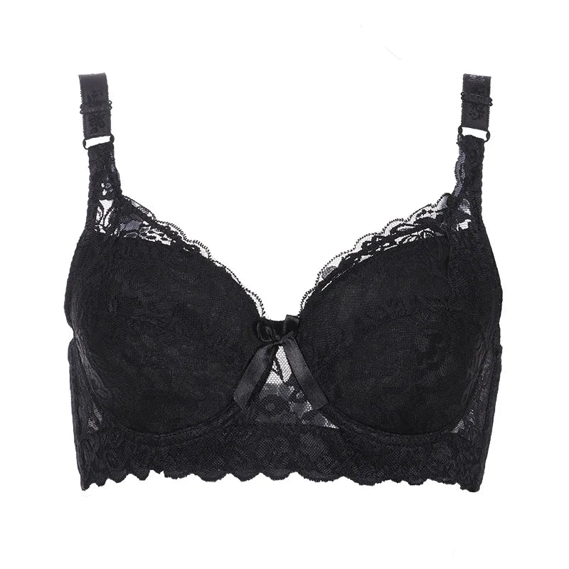 Lace Full-Cup Underwire Bra – Plus Size Adjustable  Bra