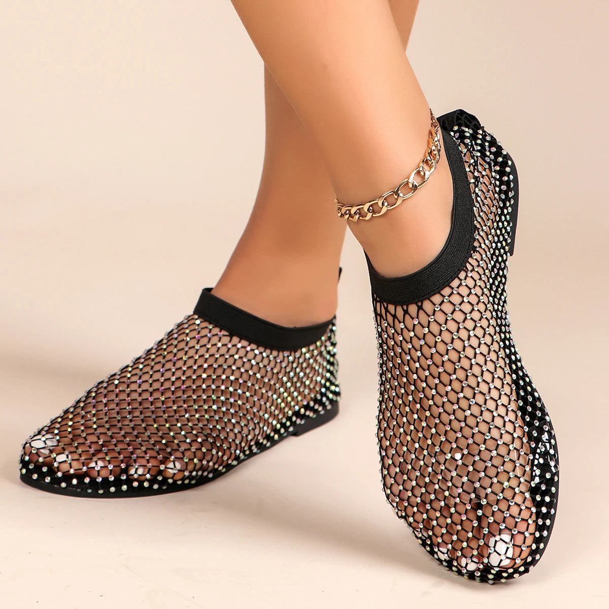 New Women's Luxury Brand Round Toe Flat Bottom Sandals Summer