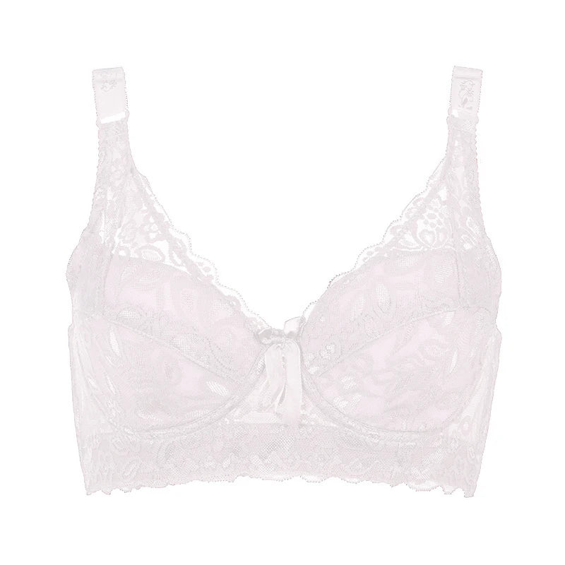 Lace Full-Cup Underwire Bra – Plus Size Adjustable  Bra