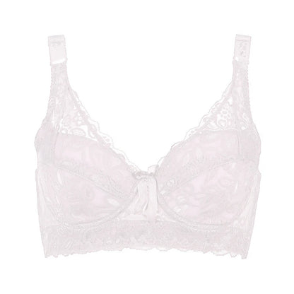 Lace Full-Cup Underwire Bra – Plus Size Adjustable  Bra