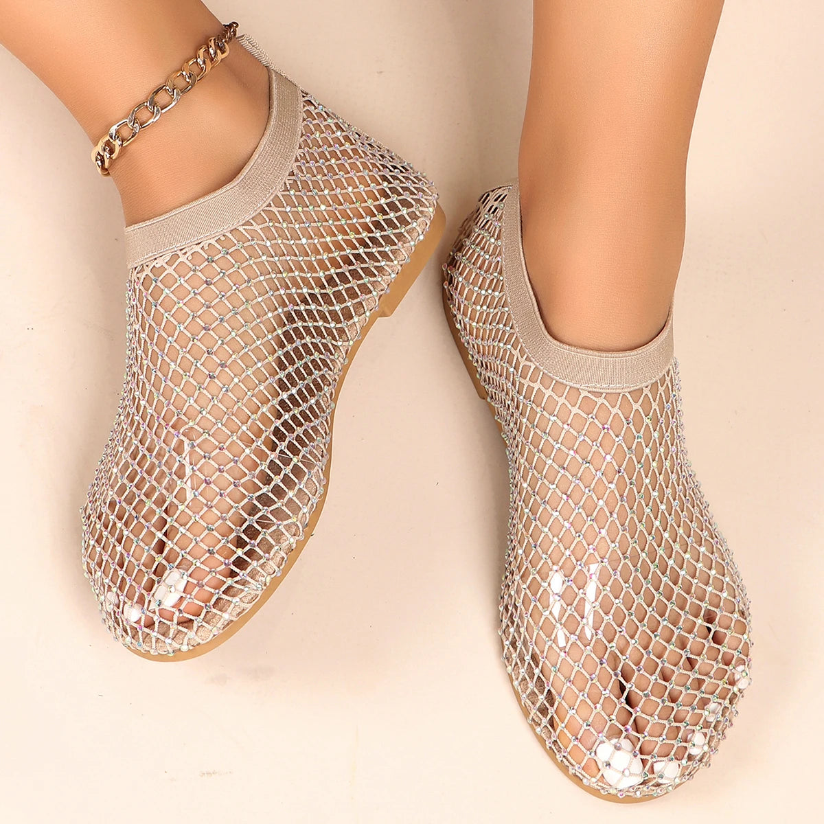 New Women's Luxury Brand Round Toe Flat Bottom Sandals Summer